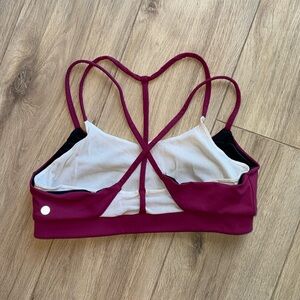 ZELLA Strappy Maroon Mesh Insert Sports Bra